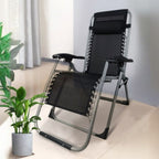 Solid Color Arm Recliner in Midnight Black with Alloy Frame, Standard Base, Locking Back Angle, Cupholder, and Removable Back