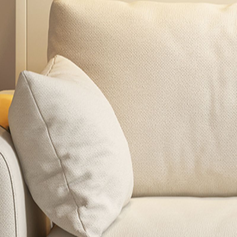 Flannel Loveseat in Light Gray/Navy Blue/Cream with Armrest