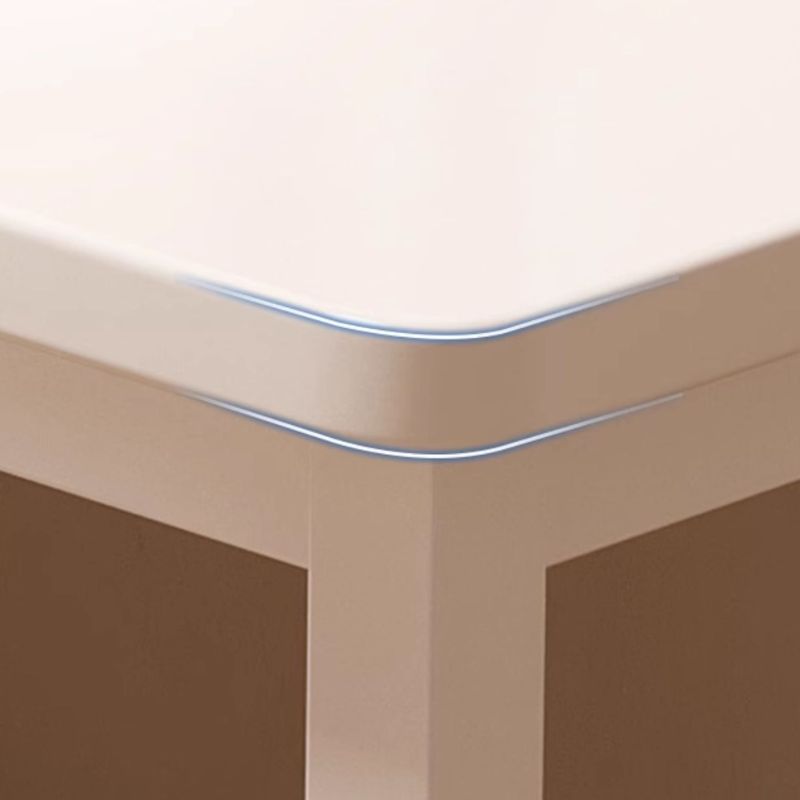 Modern Rectangular Laminate Writing Table with Chalk/Unfinished Color Drawers, Exterior Shelf, and Hutch