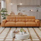 Modish Solid Color Scratch-immune Standard Sofa with Arm for 4-seater/5 Person