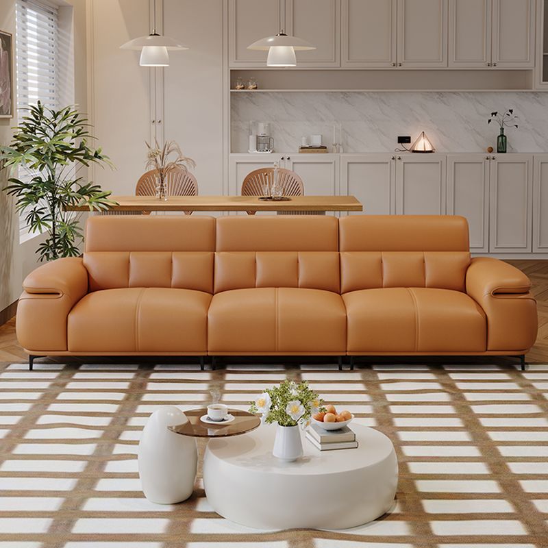 Modish Solid Color Scratch-immune Standard Sofa with Arm for 4-seater/5 Person