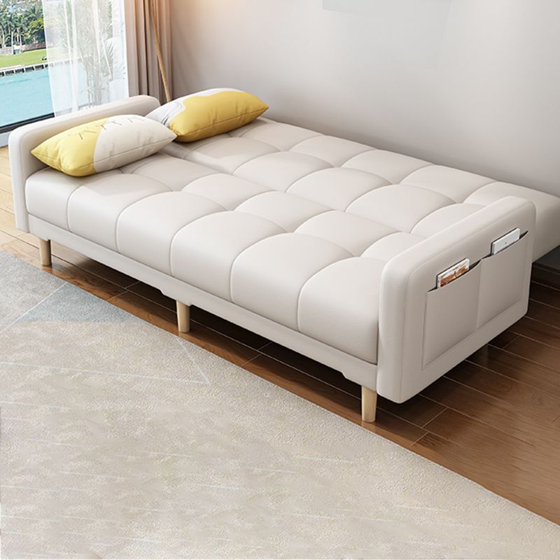 Modern Wood Frame Sofa with Anti Cat Scratch Fabric and Pillow Back