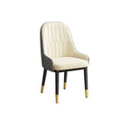 Low Back Upholstered Dining Chair with Metal Legs for Dining Room