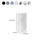 Square Marble Pattern Stone Display Table with Unfinished Finish, 30 to 39 in/20 to 29 in/40 in & above Height, Up to 19 in Size