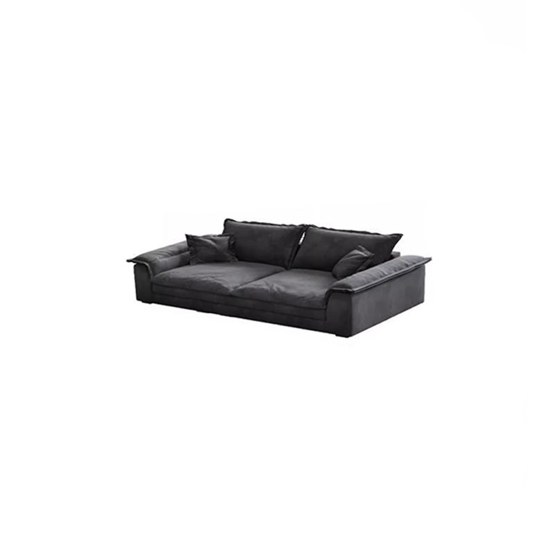 Modern Flared Arm Sofa with Water Resistant and Bolster Pillows