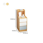 Casual Drawer Storage Nightstand with 3 Drawers, 1 Shelf, and Composite Wood Countertop