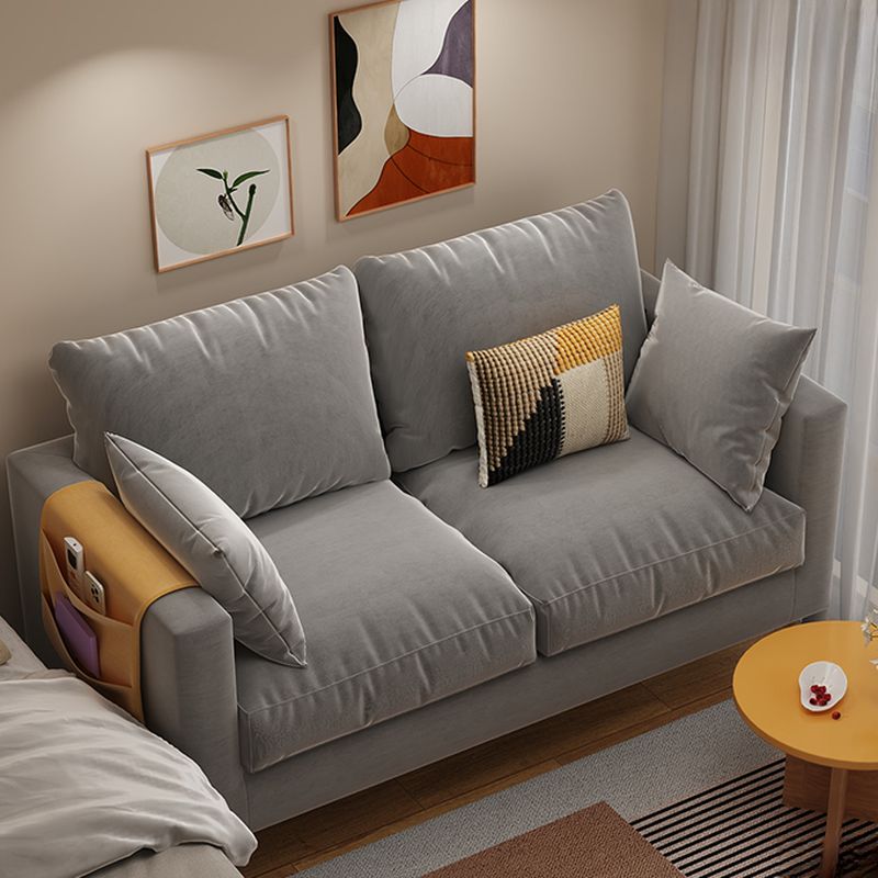 Scratch-immune Loveseat with Arm, Seating for 2, Receptacle Storage, Slipcover, and 2 Pillows
