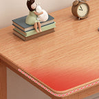 Modern Rectangular Beech Writing Table with Drawers in Unfinished Color
