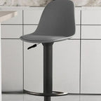 Simple Scarlet/Yellow/Dark Green Rawhide Bucket Bar Stools with Adaptable Height, Rotating Back
