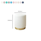 Art Deco Circular Solid Color Standard Ottoman in Dove Grey/Chalk/Peony