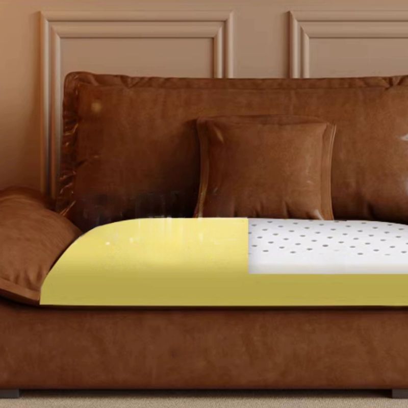 Contemporary Water Resistant Cocoa Solid Color Sofa Couch/Single Sofa for 3 Person/for 5/4 Person with 4 Pillows/3 Pillows