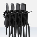 Contemporary Compact Ventilated Back Training Chair/Side Chair With Arms and Metal Frame for Tile Flooring