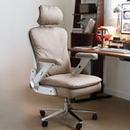 Simple Multi-levelled Single Color Steel Frame Chair in Silver with Lumbar Support, Tilt Available, and Glide Movement