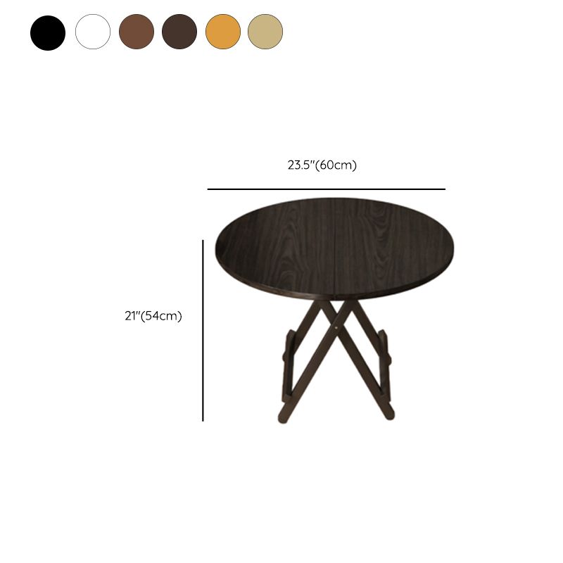 Scratch-proof Veneer Dining Table with Crossed Legs, Foldable Design, and Seating for 2 to 4