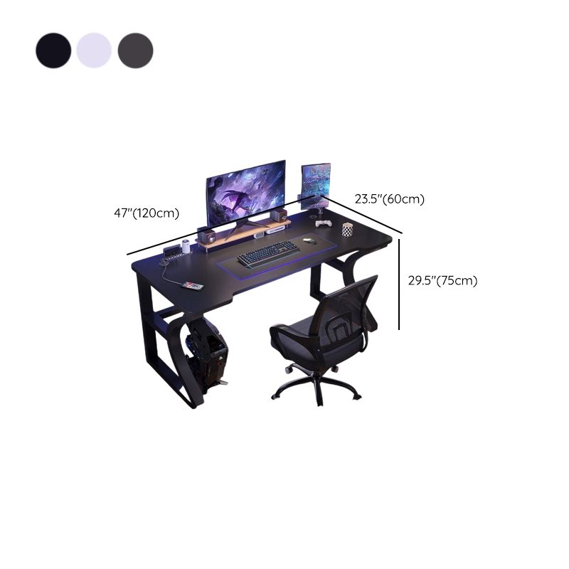 Alloy Sleigh Base Hydrophobic Innovation Office Computer Desk with Cable Management and Rounded Corners, Cable Management Included