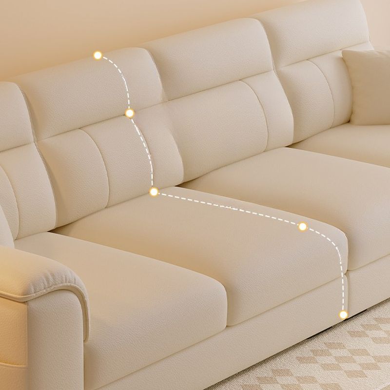 Modish Solid Color Stain Resistant Standard Sofa in Black/Light Gray/Light Brown with 6-Seater/5 Person/4-Seater Capacity and 2 Pillows