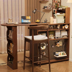 Unmovable Pedestal Gateleg Asymmetrical Pub Table