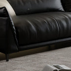Drawing Room Standard Sofa in Pu Leather/Flannel with Blush/Mocha/Amber Color and Armrest
