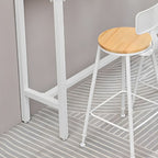 Modern Style Rectangle Wood Bar Table 1/5/9 Pieces Bar Table Set for Kitchen