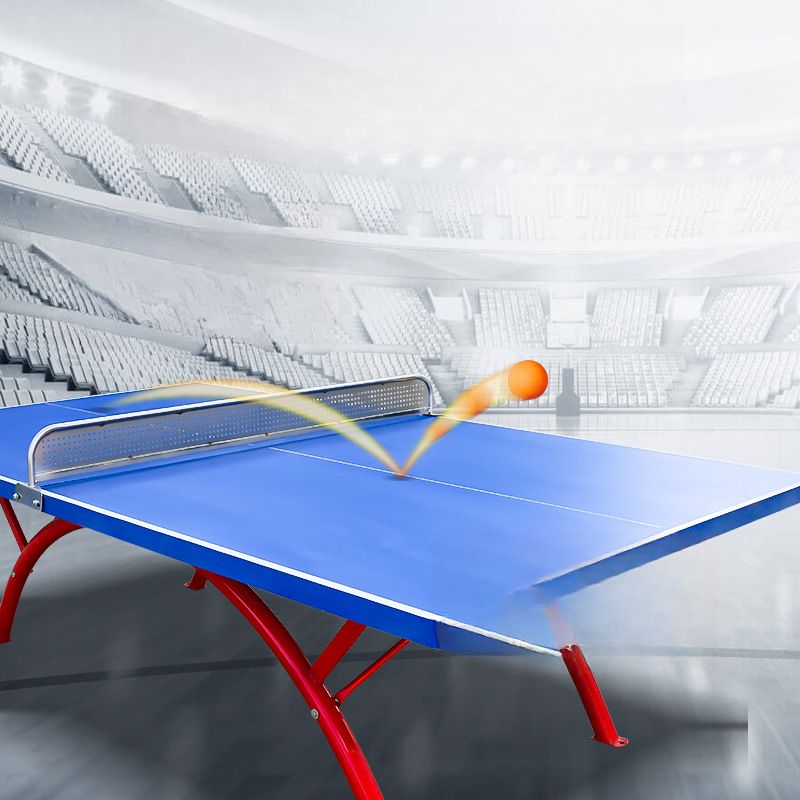 Versatile Indoor and Outdoor Cerulean Ping Pong Table with Freeze Resistant Features and Included Table Tennis Paddle