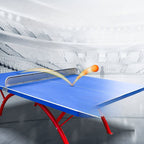 Versatile Indoor and Outdoor Cerulean Ping Pong Table with Freeze Resistant Features and Included Table Tennis Paddle