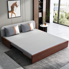 Linen Contemporary Armless Sofa Bed Foldable Sofa for Living Room, Apartment
