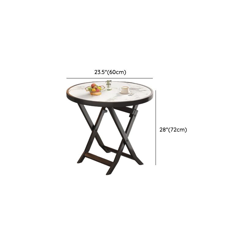 Laminate Dining Table with Crossed Legs, No Extra Durability, Foldable Square Top for 2-seater/4-seater