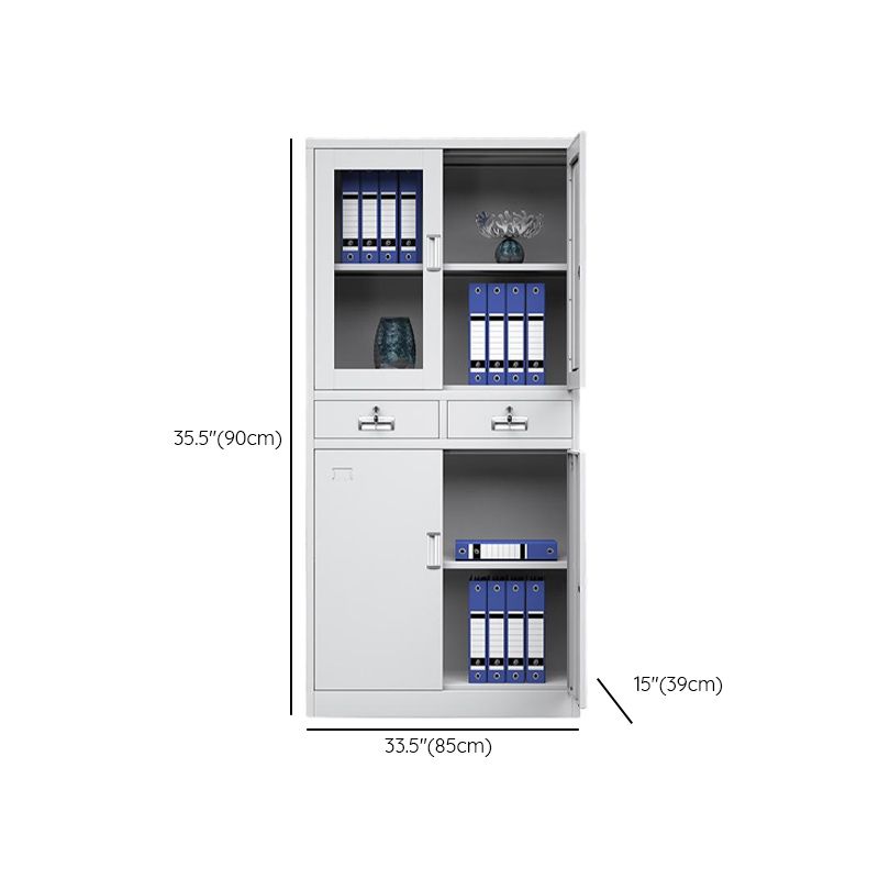 Base Cabinet/Office Console Cabinet with Stockroom Storage, Assembled and Safe, Featuring 2-Wide/1-Wide/3-Wide Compartments