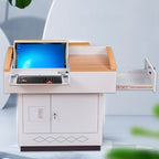 White Industrial Steel Full Podium with Storage