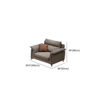 Modern Water Resistant Dove Grey/Chalk Solid Color Sofa Couch/Loveseat/Single Sofa with 4 Pillows/3 Pillows/2 Pillows for 3 Person/4-seater/5 Person