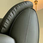 Tear Resistant Leather Standard Sofa/Loveseat/Single Sofa in Black/Emerald Green