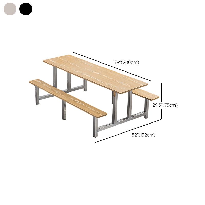 Simplistic Bench with Eased Edge, Assembly Required, Alloy/Composite Wood Cover, Rectangle Shape