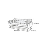 Wood Legs Modern Flared Arm Sofa Leather Standard Tufted Sofa