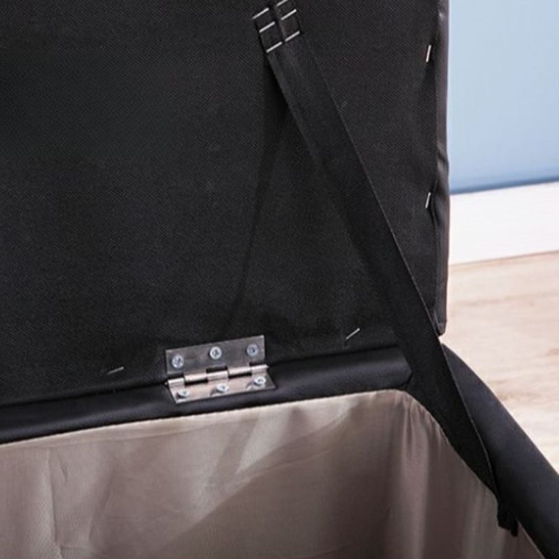 Modern Upholstered Solid Color/Grid Accent Bench Chair with Repository, Padded and Button-tufted