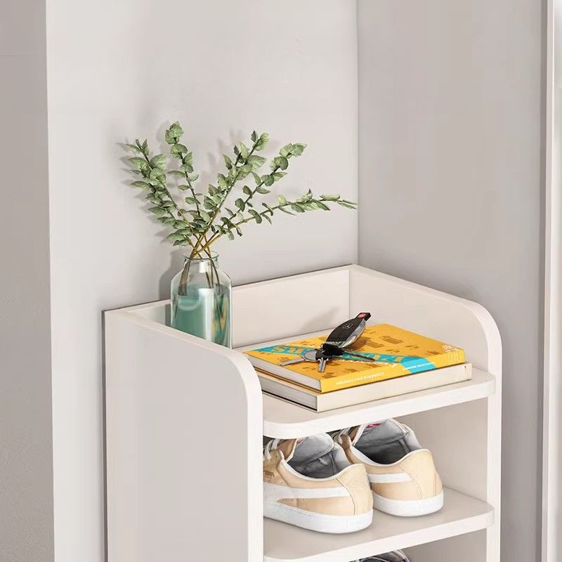 Composite Wood Square Shoe Storage with Capacity for 1-10 Pairs in Drawing Room, Includes Individual Shoe Cubby Holes and Closed Back
