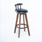 Casual Soft Seating/Rawhide Bar Stools in White/Lemon Color/Cognac with Back, Turned Swivel, Round Top, and Leg Rest