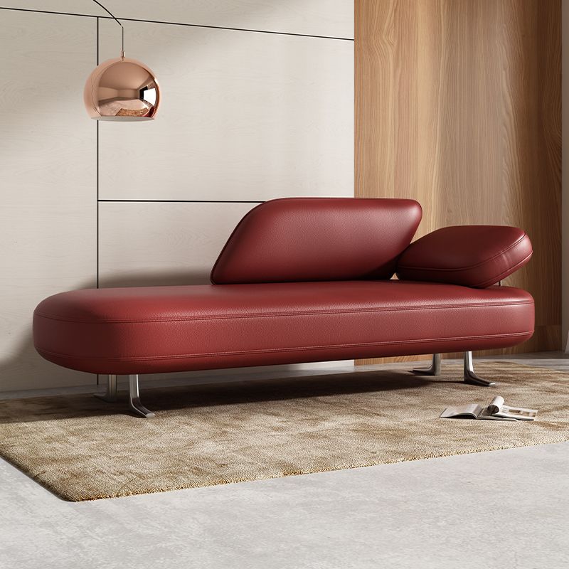 Modern Simple Style Chaise Chair for Bedroom with Solid Color and Left Arm/Right-hand Arm