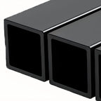 Chalk/Black Rectangular Metal Table with Cable Management and Crack Resistant Twin Support Base, Featuring Rounded Corners