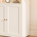 Steel Vertical Organizer Shelf with 2 Cabinets/1 Cabinet, 6-Shelf, and Closed Back