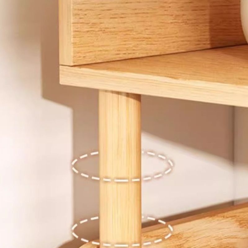 Composite Wood Vertical Organizer Shelf with 4/5/3 Shelves and Open Back