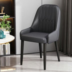 Low Back Upholstered Dining Chair with Metal Legs for Dining Room