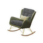 Modern Style Rocker Chair Metal Frame Spindle Rocker Chair with Cushion