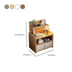 Modish Drawer Storage Bedside Table with 1 Drawer, 3 Shelves, and Composite Wood Countertop