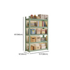 Light Green Minimalist Alloy Shelf with Adjustable Detached Design for General Storage