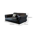 Modish Solid Color Stain Resistant Black Standard Sofa/Loveseat with Arm, 4/5/3-Seater and 2 Pillows