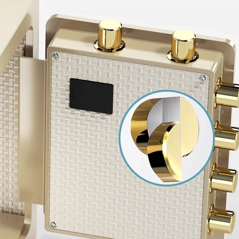 Steel Security Safe with Battery, Pry Resistant, Keys, Interior Lining, and Shelves