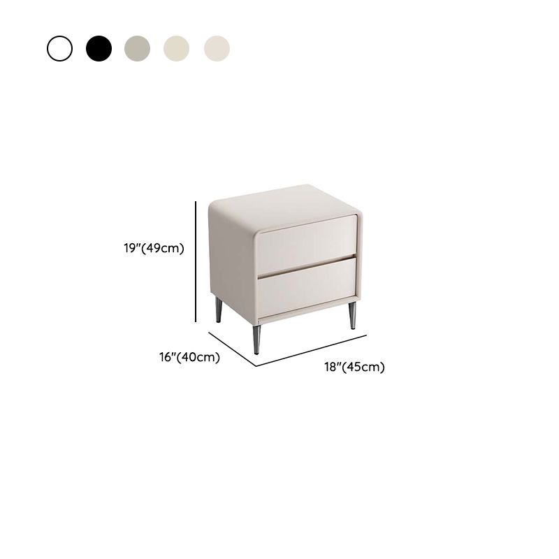 Casual Composite Wood Drawer Storage Nightstand