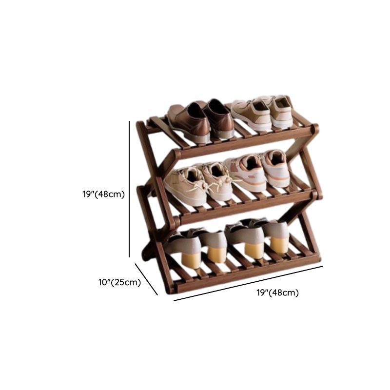 Art Deco Bambusa Rectangle Shoe Rack with 6/4/5 Shelves, Capacity for 1-30 Pairs, Drawing Room