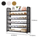 Art Deco/Glam Alloy Rectangle Shoe Rack with 6/5/4 Shelves for 1-30 Pairs in Drawing Room