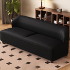 Trendy Solid Color Stain Resistant Loveseat in Emerald Green/Auburn/Beige for 2 People